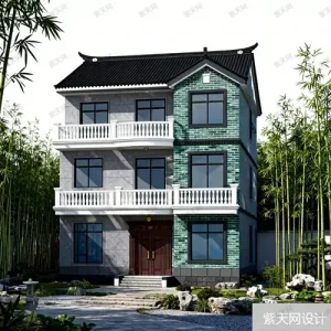 现代农村两层自建房