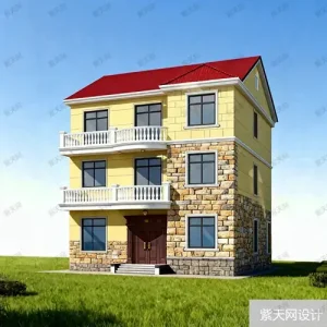 现代农村两层自建房